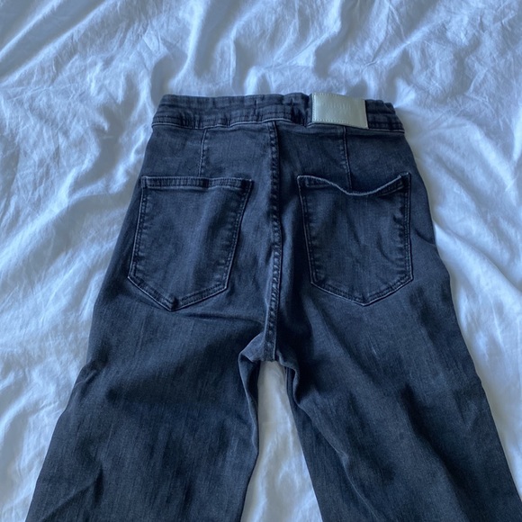 Bershka Original Design Grayish Black Flare Jeans - Picture 3 of 4